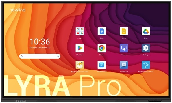 Newline Lyra Pro TT-7523QA (75″) – monitor interaktywny 4K, widok przedni