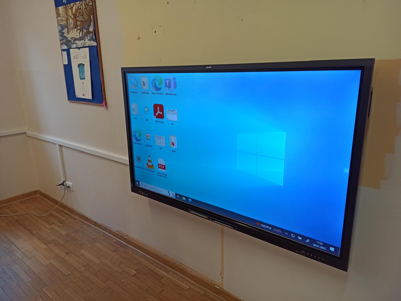 Monitor interaktywny – szkoła podstawowa Katowice